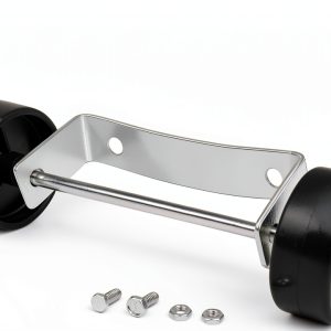 Universal Patio Heater Wheel Kit Birheatry Silver Bracket Black Wheels-0