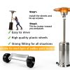 Universal Patio Heater Wheel Kit Birheatry Silver Bracket Black Wheels-2