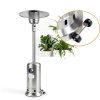 Universal Patio Heater Wheel Kit Birheatry Silver Bracket Black Wheels-3