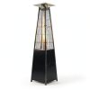 Patio Heater Glass Tube Replacement 49.5" Tall 4" Diameter Heater Parts with Silicone Ring Compatible Fit Four Sided Pyramid Flame OutdoorHeater, Glass Patio Heater for Hiland, fire sense-3