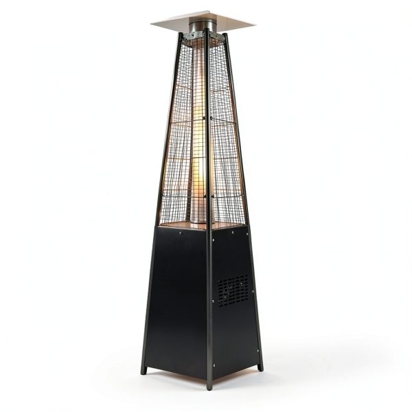 Patio Heater Glass Tube Replacement 49.5" Tall 4" Diameter Heater Parts with Silicone Ring Compatible Fit Four Sided Pyramid Flame OutdoorHeater, Glass Patio Heater for Hiland, fire sense-3