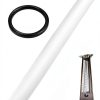 Patio Heater Glass Tube Replacement 49.5" Tall 4" Diameter Heater Parts with Silicone Ring Compatible Fit Four Sided Pyramid Flame OutdoorHeater, Glass Patio Heater for Hiland, fire sense-0