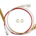 Outdoor Patio Heater Thermocouple, M8 x 1 Connection with Nuts, Universal Replacement Part for Gas Patio Heaters, M6 x 0.75 Thermocouple Head Thread and 2 Screw Nuts,16.2” Long-0