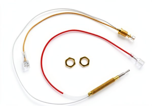 Outdoor Patio Heater Thermocouple, M8 x 1 Connection with Nuts, Universal Replacement Part for Gas Patio Heaters, M6 x 0.75 Thermocouple Head Thread and 2 Screw Nuts,16.2” Long-6