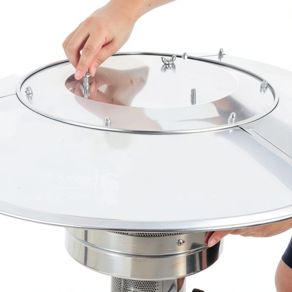 Patio Heater Reflector Shield, Aluminum Heat Reflector Shield Top for Propane Outdoor Heaters,Dome Replacement Parts(3-Hole Mount，33" Diameter Round)-3