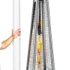 Patio Heater Replacement Parts - 49.5" Tall 4" Diameter - Quartz Glass Tube - Compatible with Four-Sided Pyramid Flame Outdoor Heater - with Neoprene Rubber Silicone Connecting Ring-3