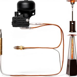 Outdoor Heater Replacement Parts Thermocouple & Tilt Switch, Repair kit Dump Switch & Thermocouple Used for Round Stand Up Heater and Pyramid patio heater, Safety Protection System Thermistor kit-0