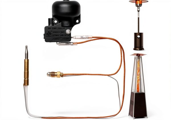 Outdoor Heater Replacement Parts Thermocouple & Tilt Switch, Repair kit Dump Switch & Thermocouple Used for Round Stand Up Heater and Pyramid patio heater, Safety Protection System Thermistor kit-0