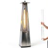 Patio Heater Glass Tube Replacement, 49.5" Tall 4" Diameter, Glass Tube Patio Heater with Ring, Fits 4-Sided Patio Heaters, Compatible with Hiland, Fire Sense, and more-5