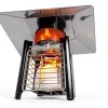 Patio Heater Glass Tube Replacement, 49.5" Tall 4" Diameter, Glass Tube Patio Heater with Ring, Fits 4-Sided Patio Heaters, Compatible with Hiland, Fire Sense, and more-4