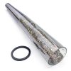 Patio Heater Replacement Parts - 49.5" Tall 4" Diameter - Quartz Glass Tube - Compatible with Four-Sided Pyramid Flame Outdoor Heater - with Neoprene Rubber Silicone Connecting Ring-0