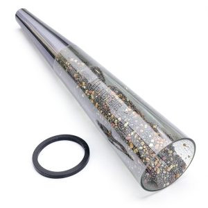 Patio Heater Replacement Parts - 49.5" Tall 4" Diameter - Quartz Glass Tube - Compatible with Four-Sided Pyramid Flame Outdoor Heater - with Neoprene Rubber Silicone Connecting Ring-0