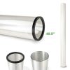 Patio Heater Glass Tube Replacement,49.5" Tall 4" Diameter with Silicone Connecting Ring Compatible with Four-Sided Pyramid Flame Outdoor Heater, Glass Tube Patio Heater for Hiland, Fire Sense-5