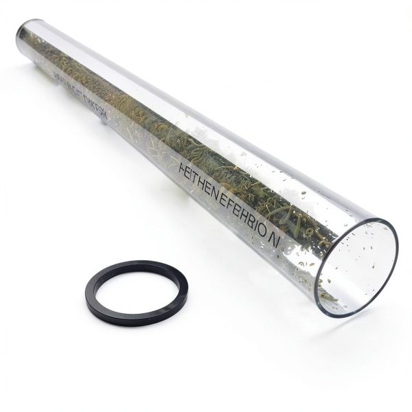 Patio Heater Glass Tube Replacement,49.5" Tall 4" Diameter with Silicone Connecting Ring Compatible with Four-Sided Pyramid Flame Outdoor Heater, Glass Tube Patio Heater for Hiland, Fire Sense-0