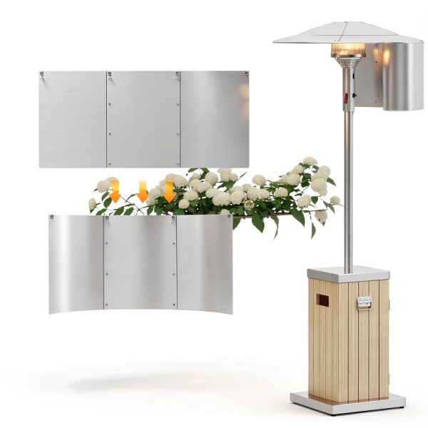 Patio Heater Reflector Shield 15" Ixbeet Aluminum Heat Focus Outdoor-2